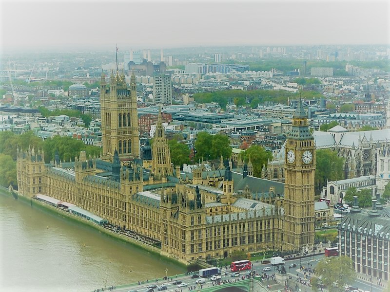 Westminster vu du haut du London Eyes