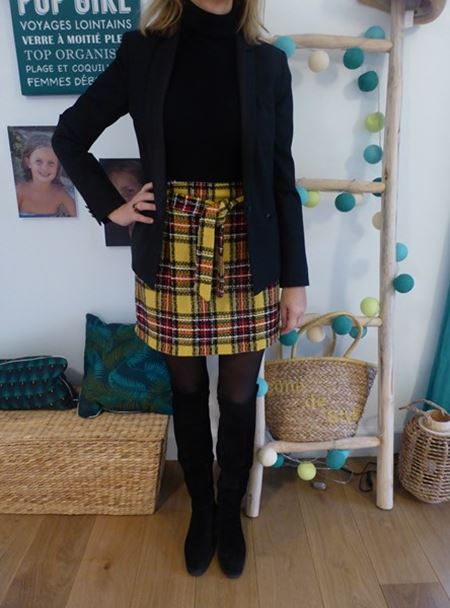 Mini jupe écossaise - Look Femmes Débordées