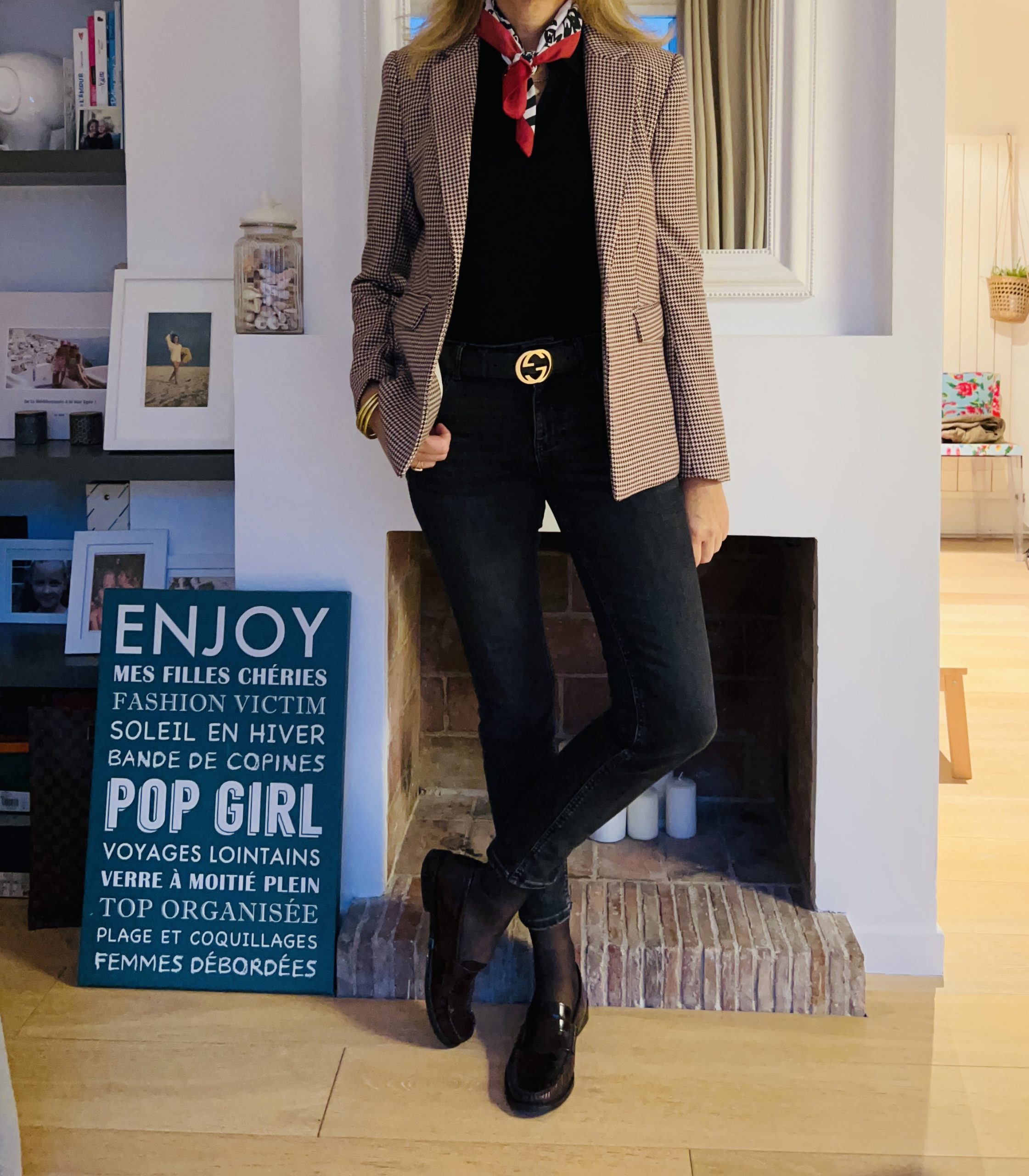 veste pied de poule - look Femmes Débordées