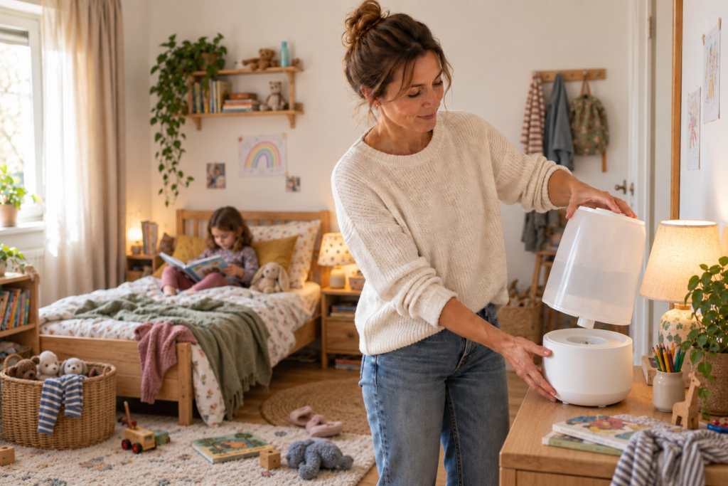 chambre d'enfant avec humidificateur