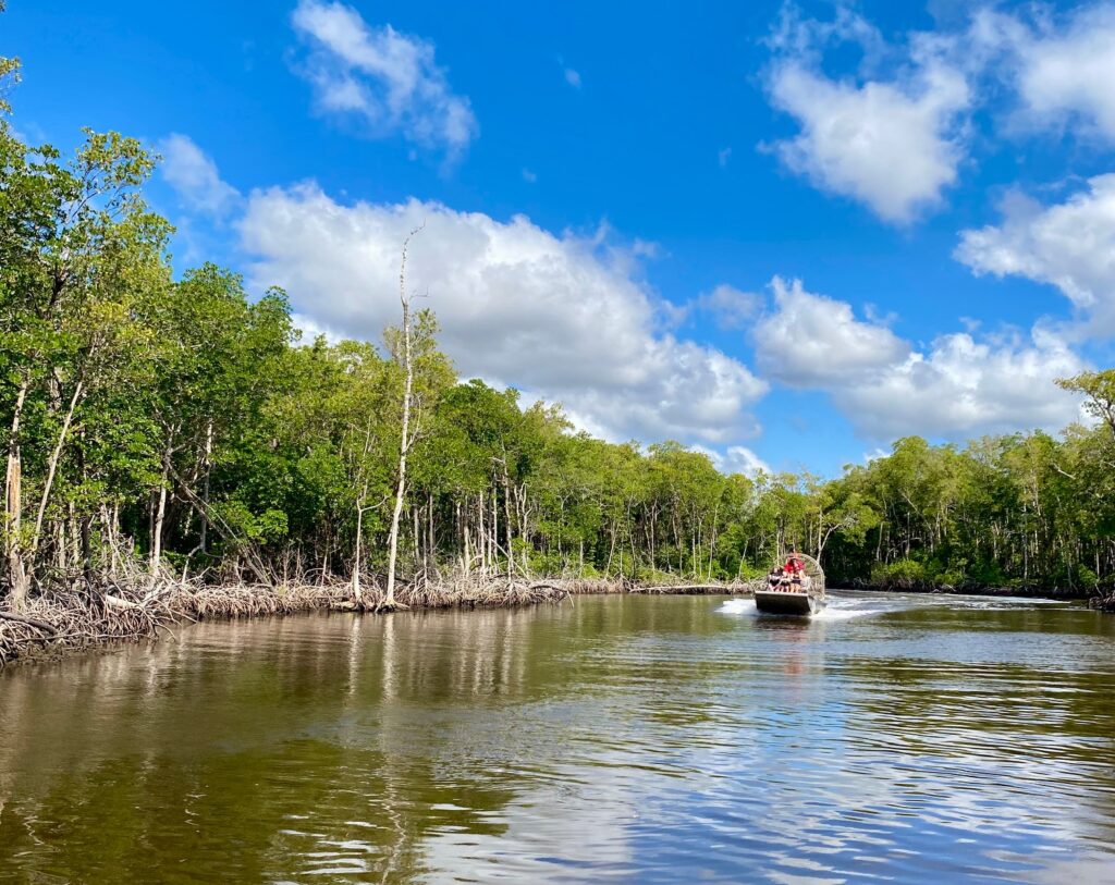 Everglades hydroglisseur en famille