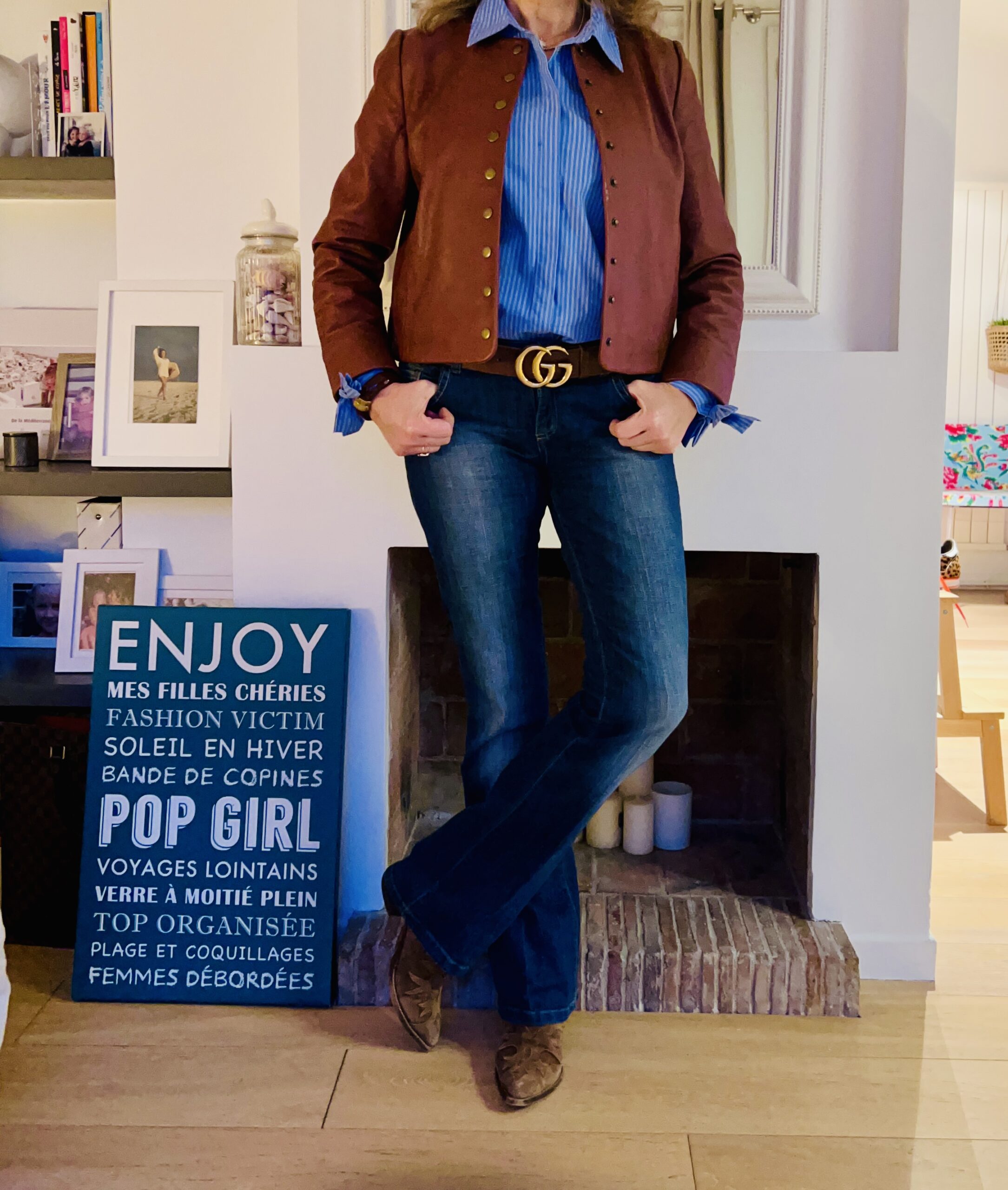 Veste en cuir - look Femmes Débordées