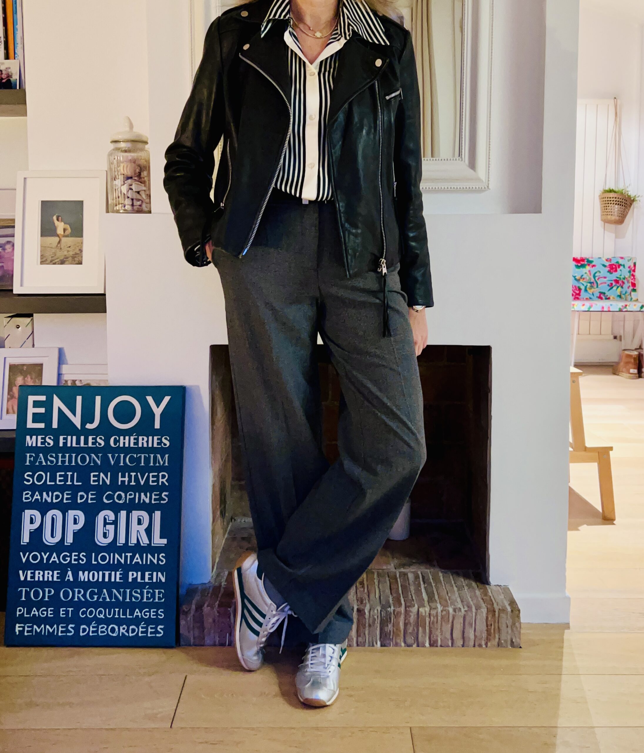 Vert et gris - look Femmes Débordées