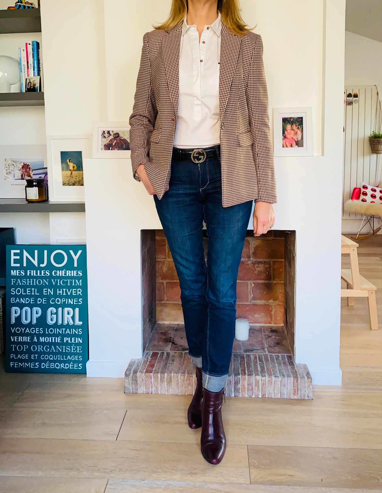 Veste pied de poule - Look Femmes Débordées