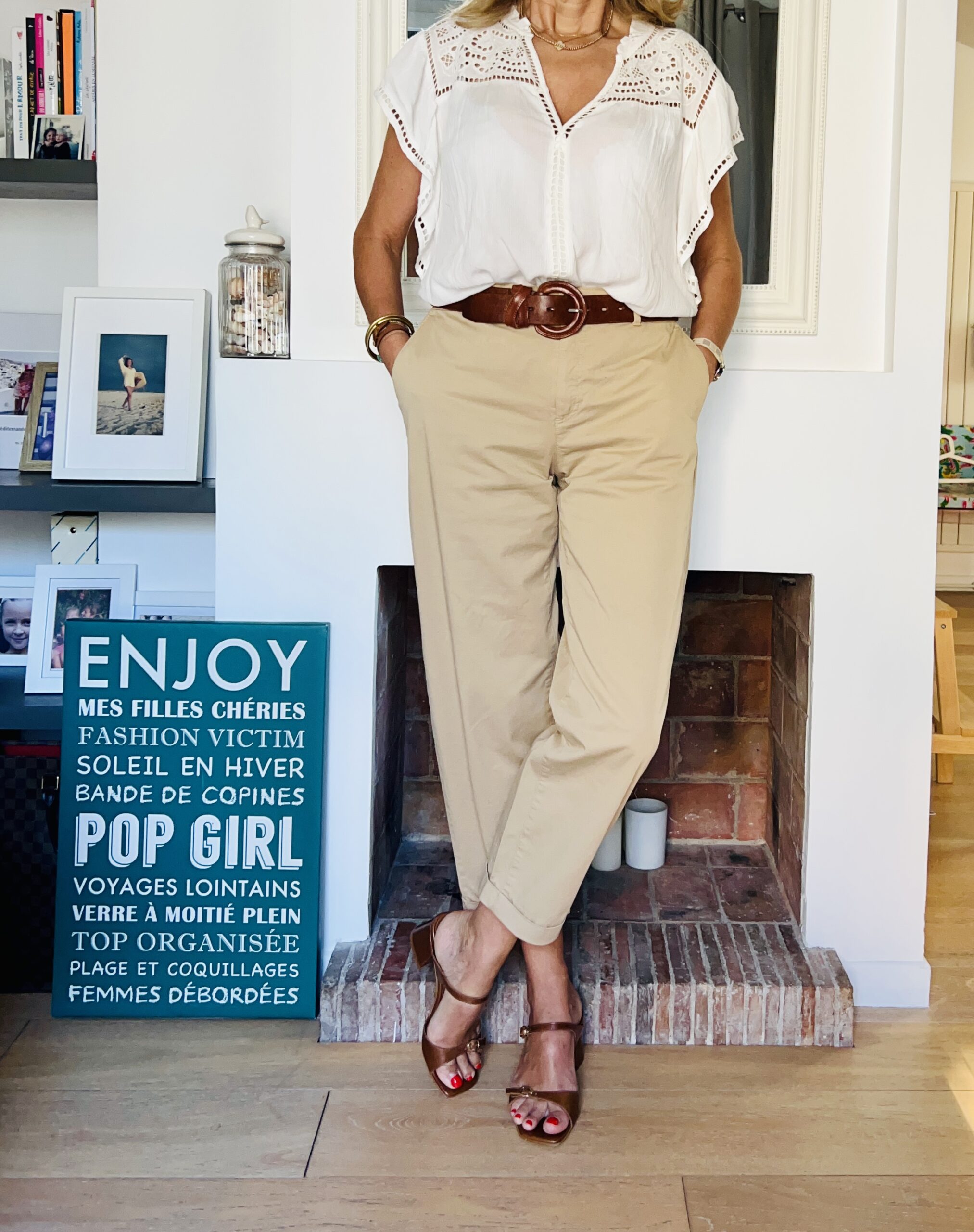 beige et blanc - look femmes debordees