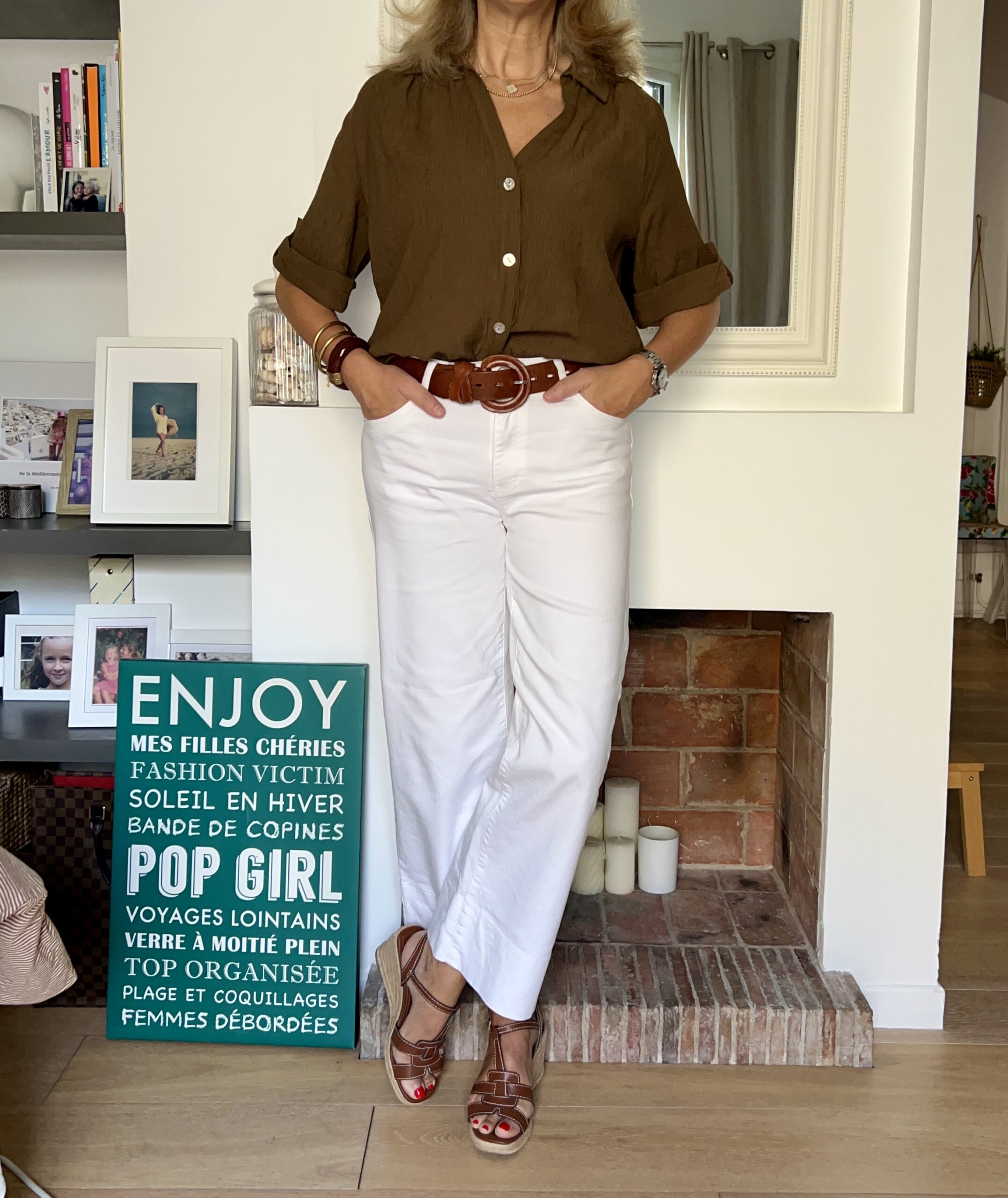 Pantalon blanc - look Femmes Débordées