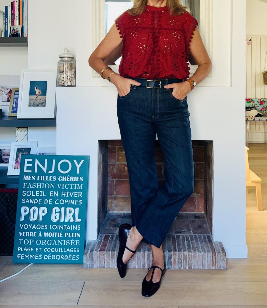 Blouse bordeaux - look Femmes Débordées