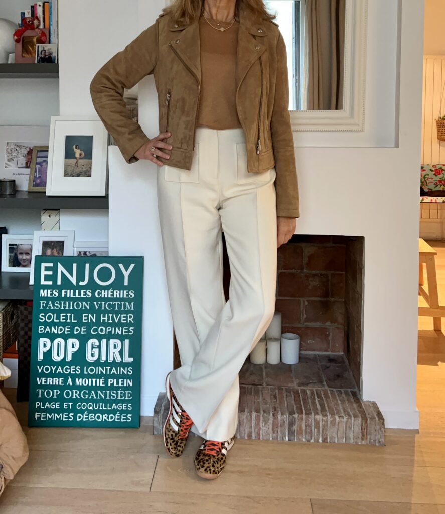 pantalon crème - look Femmes Débordées