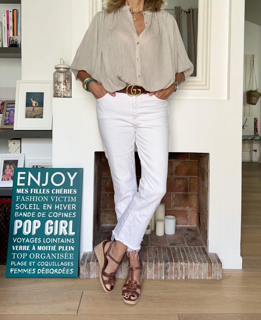 pantalon blanc - look Femmes Débordées