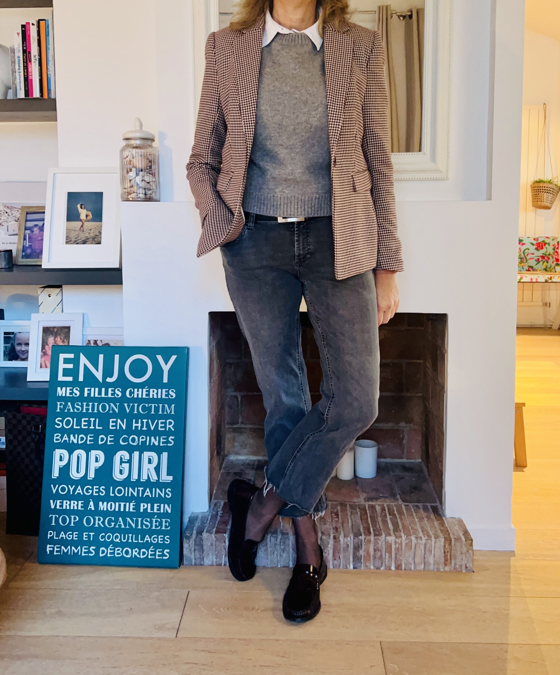 bordeaux et gris - look Femmes Débordées