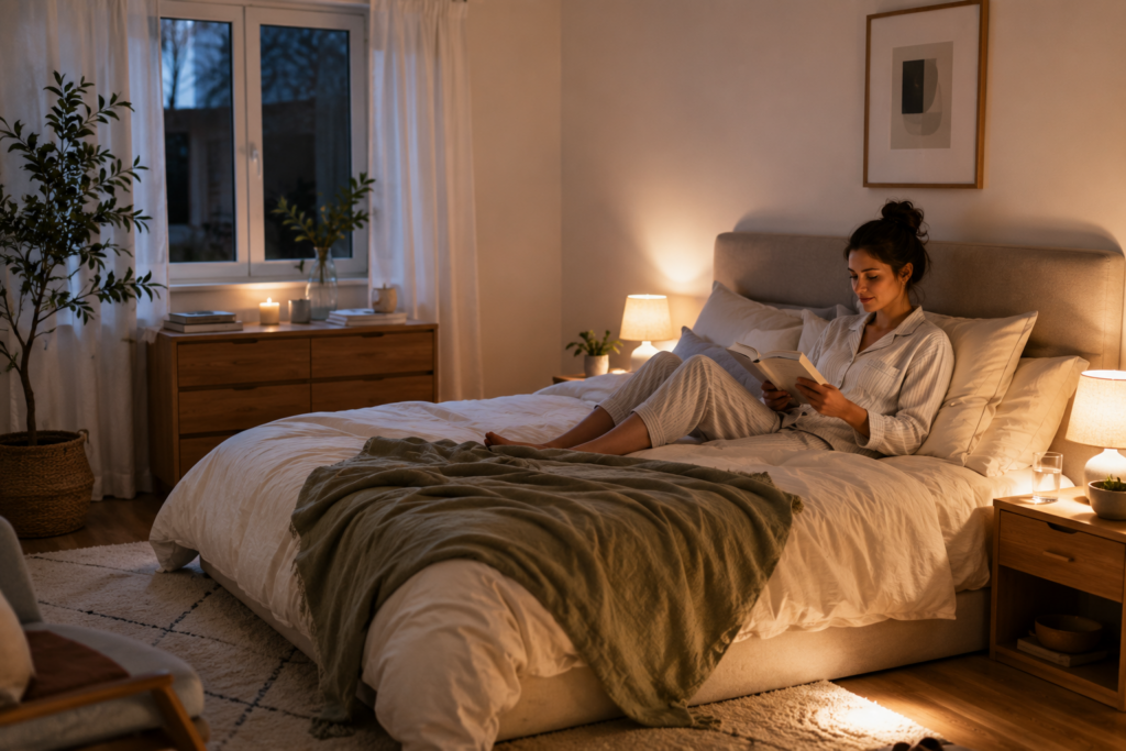 chambre ambiance douce avec lit agréable