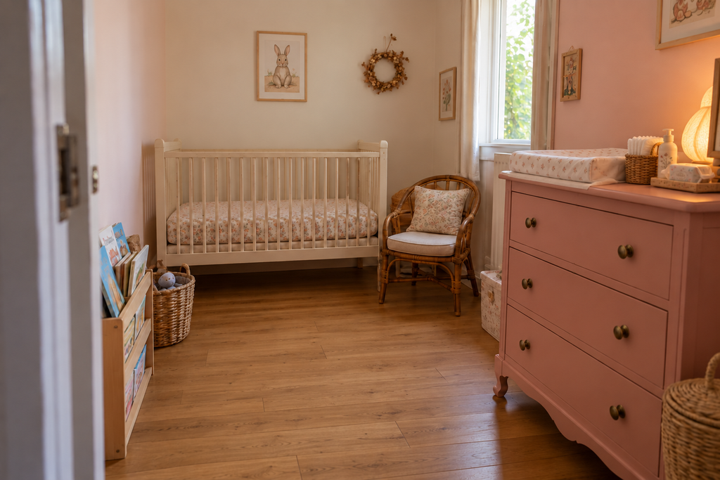 petite chambre de bébé aménagée