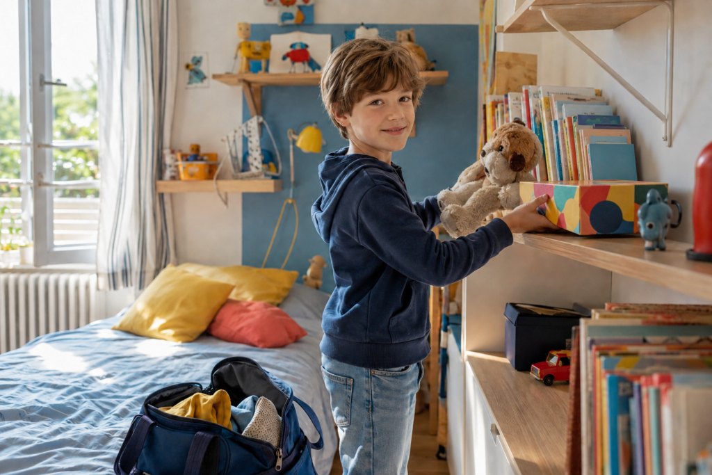 enfant dans sa chambre en garde alternée