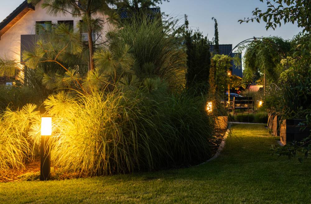 ambiance lumineuse réussie dans le jardin