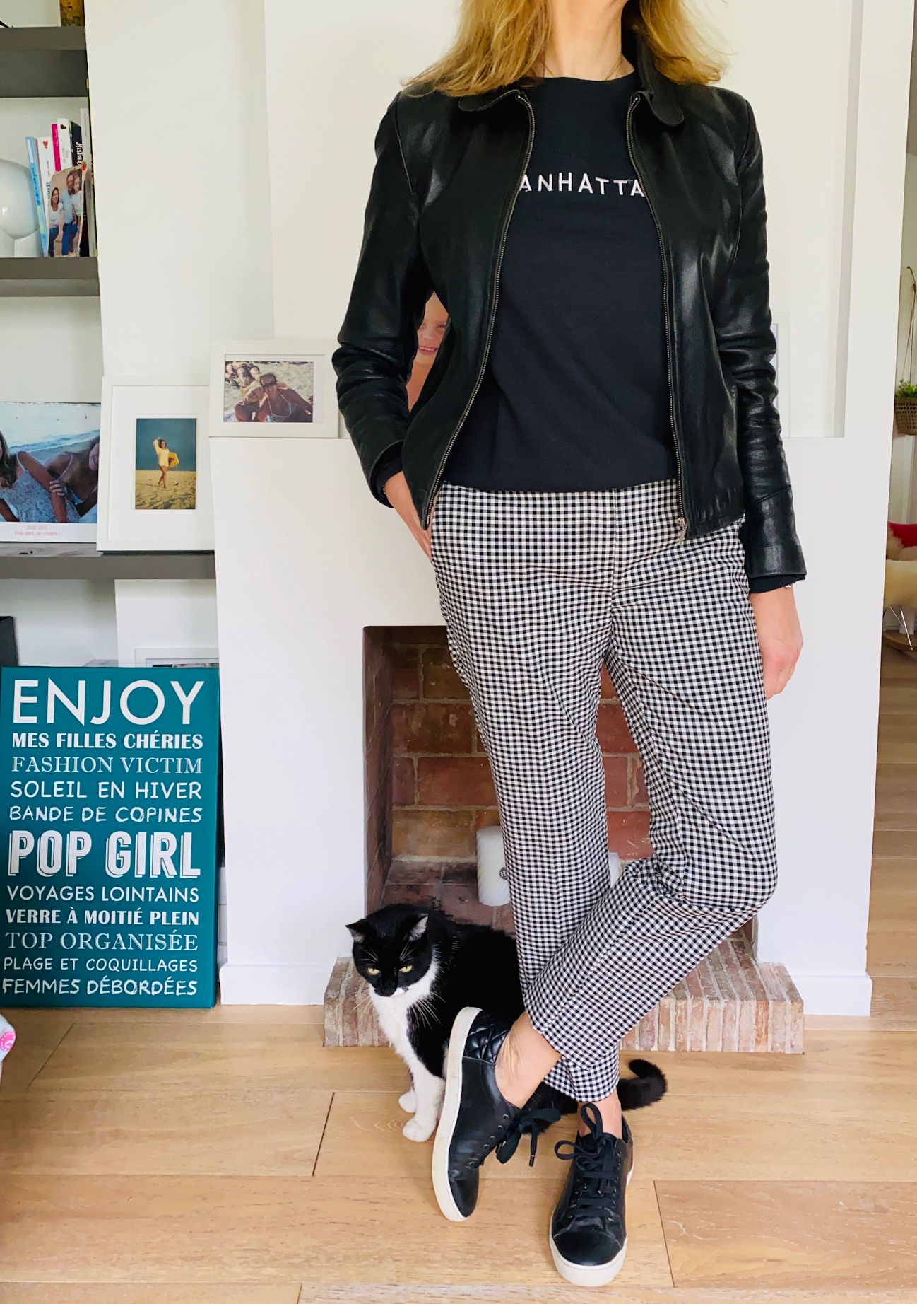 pantalon vichy noir - look Femmes Débordées