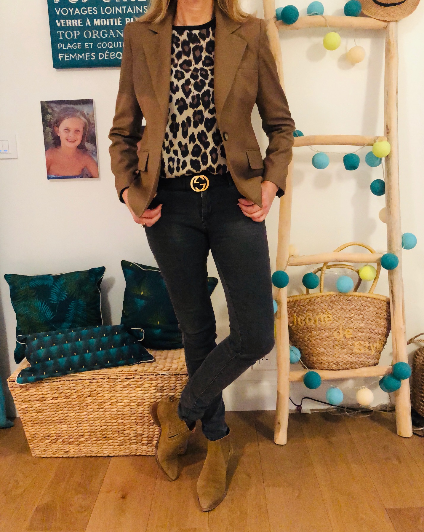 Léopard, beige et noir - look Femmes Débordées