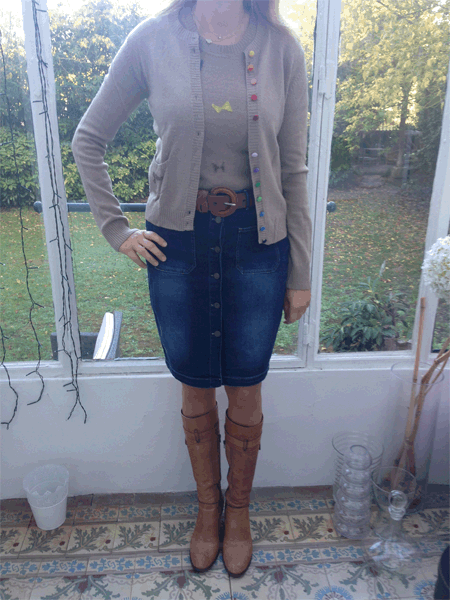 jupe en jeans automne 2015