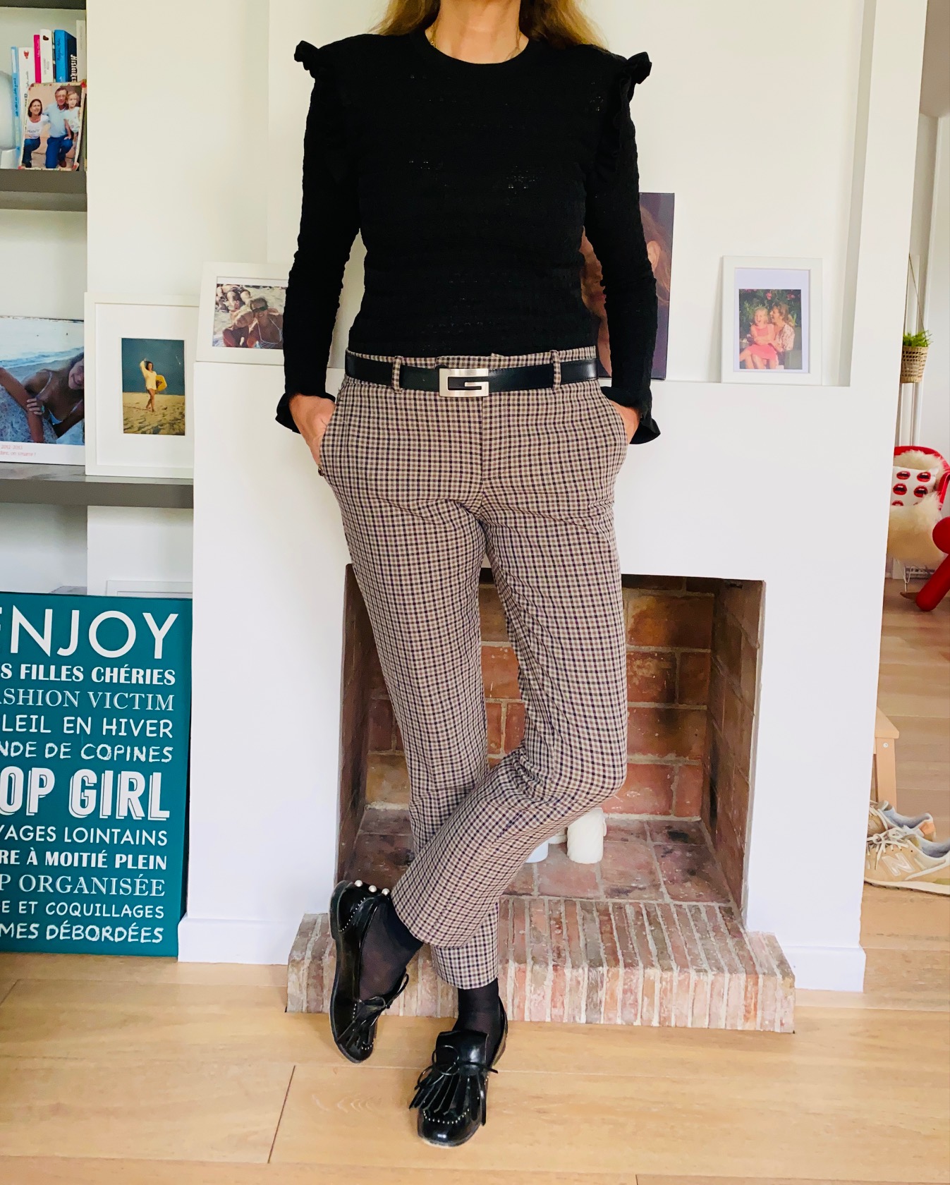 pantalon à carreaux - look Femmes Débordées