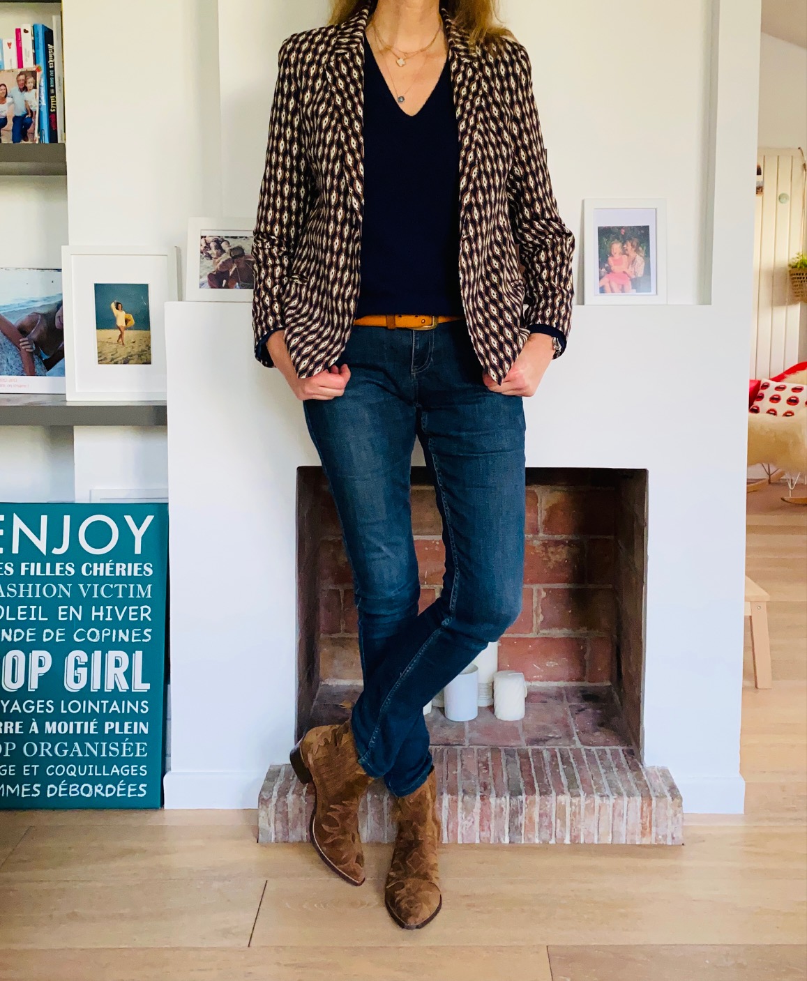 boots cow-boy et blazer - look Femmes Débordées