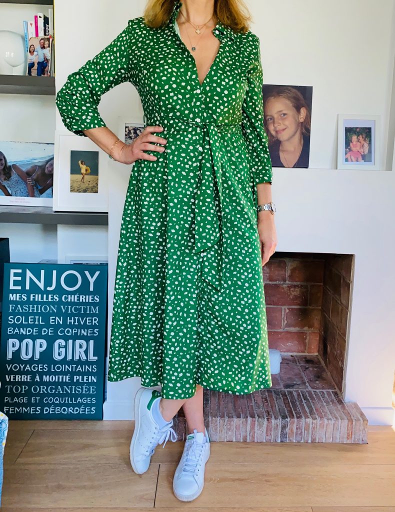 robe longue verte - look Femmes débordées