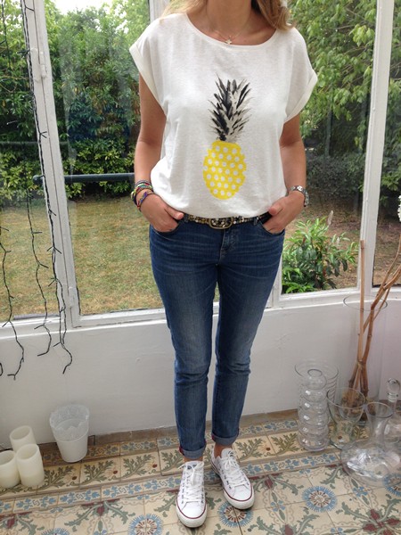 tee-shirt ananas