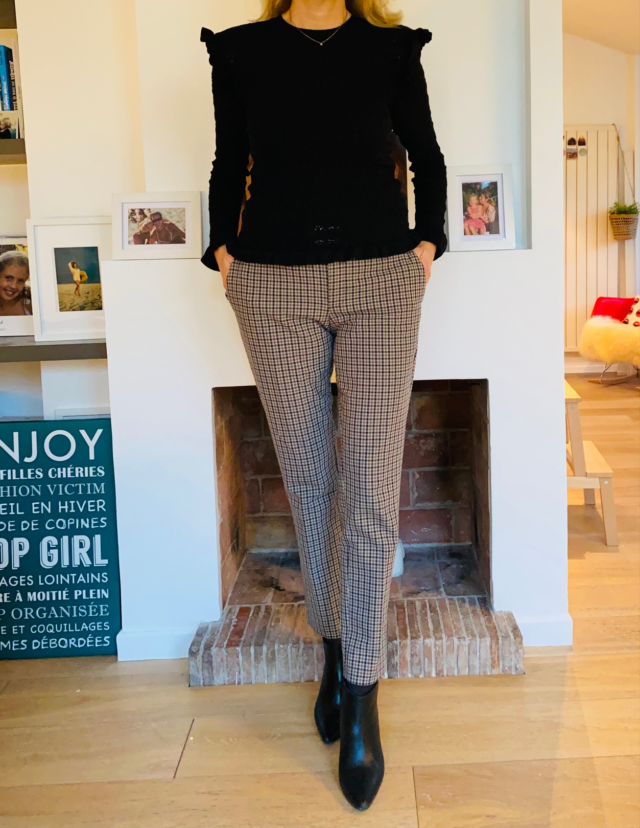 Pantalon à carreaux - look Femmes Débordées