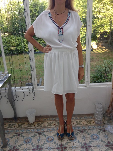 Robe blanche et indian touch