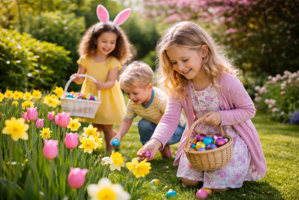 chasse aux oeufs de pâques