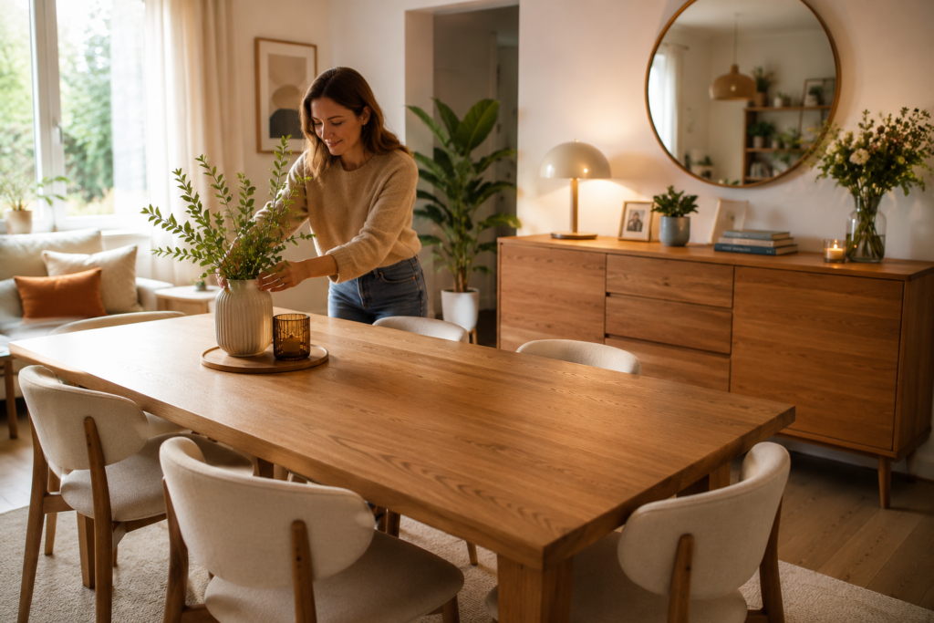 table de salle à manger en bois